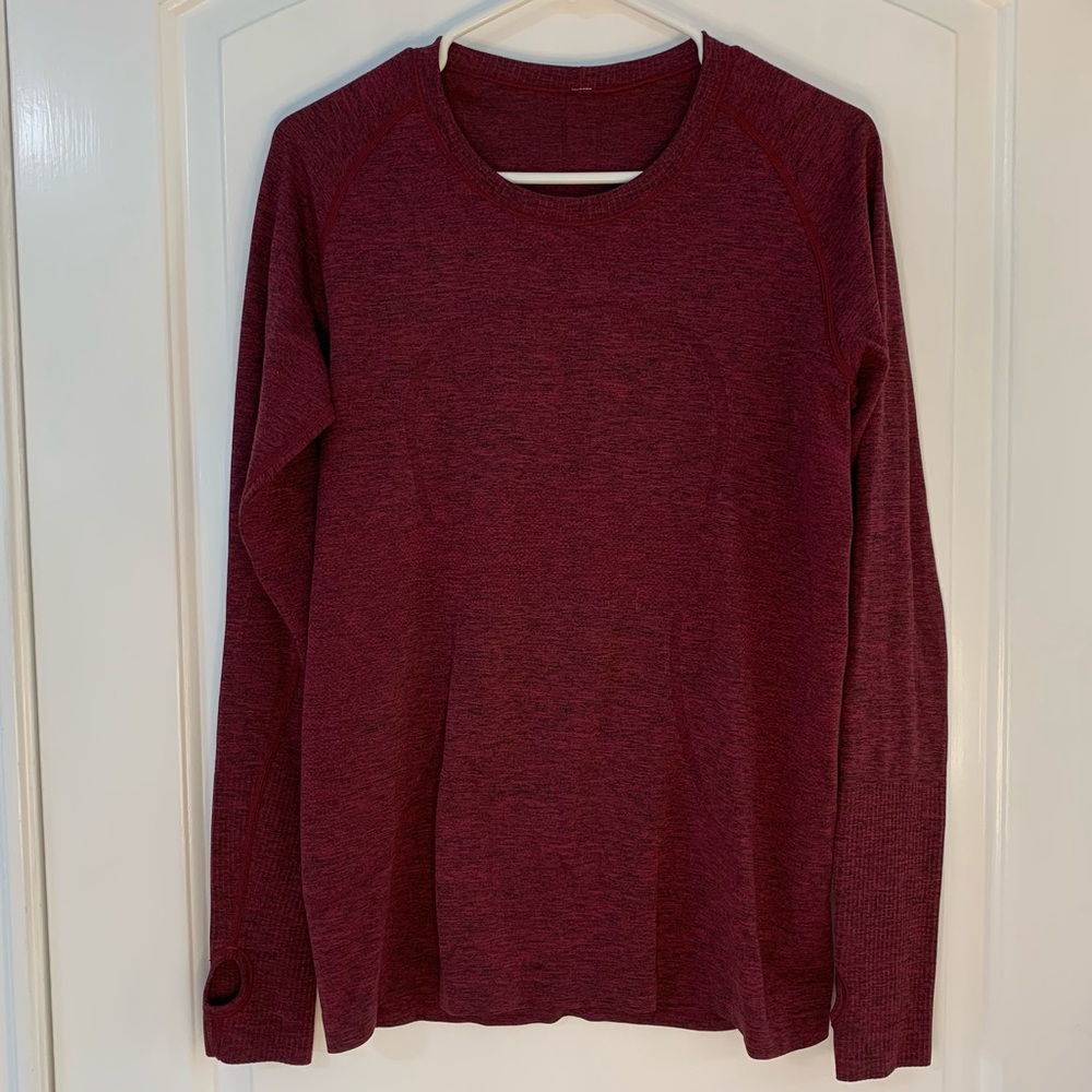 Lululemon Swiftly Tech Long Sleeve Top Burgundy